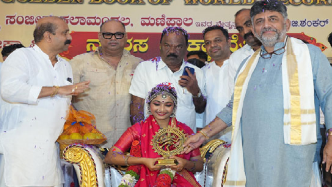 216 ಗಂಟೆಗಳ ಭರತನಾಟ್ಯ ಪ್ರದರ್ಶನ: ವಿಶ್ವ ದಾಖಲೆ ಬರೆದ ಉಡುಪಿಯ ವಿದುಷಿ ದೀಕ್ಷಾ