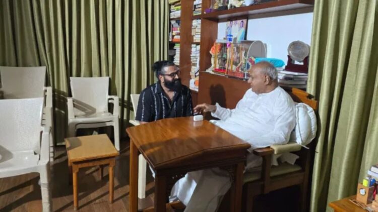 ಮಾಜಿ ಪ್ರಧಾನಿ ದೇವೇಗೌಡರ ಆರೋಗ್ಯ ವಿಚಾರಿಸಿದ ರಿಷಬ್‌ ಶೆಟ್ಟಿ