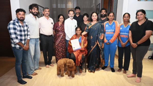 ವಿಶ್ವಕಪ್ ವಿಜೇತ ಅಂಧ ಮಹಿಳಾ ಕ್ರಿಕೆಟ್ ತಂಡಕ್ಕೆ ‘ದೊಡ್ಮನೆ’ಯಲ್ಲಿ ಅದ್ಧೂರಿ ಸತ್ಕಾರ