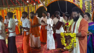 ರಿಷಬ್ ಶೆಟ್ಟಿ ಮನೆಯಲ್ಲಿ ಕುಣಿತ ಭಜನೆ, ಯಕ್ಷಗಾನ ಹರಕೆ ತೀರಿಸಿದ ನಟ