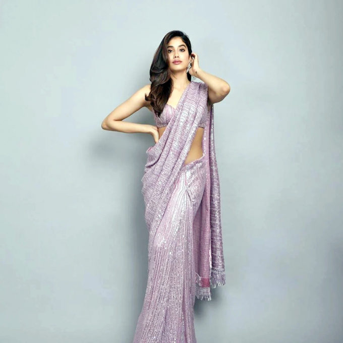 JanhviKapoorwearSequenceBollywoodSaree_1